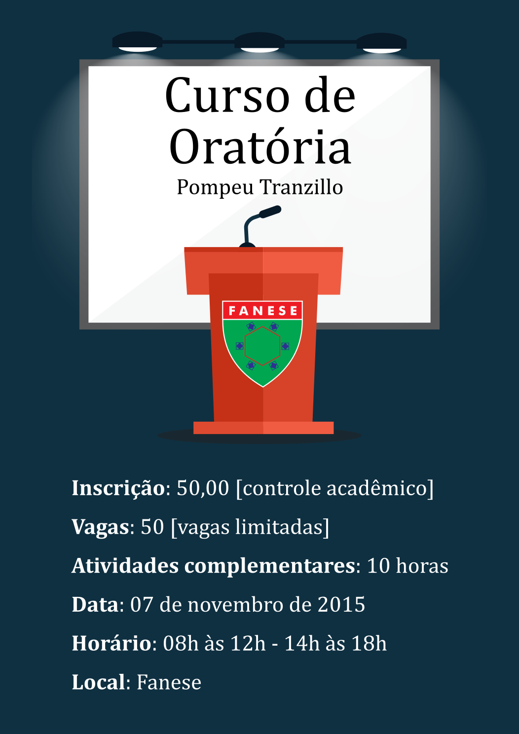Cartaz Curso de Oratória