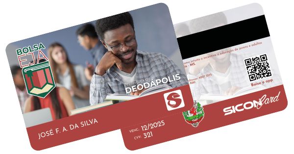 Cartão do Bolsa EJA do Município de Deodápolis - MS